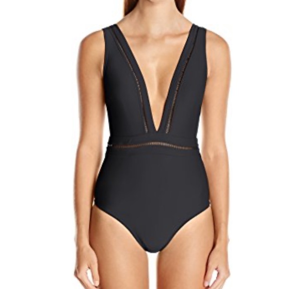 Ted Baker London Other - TED BAKER Starza Pointelle Black Deep V Swimsuit